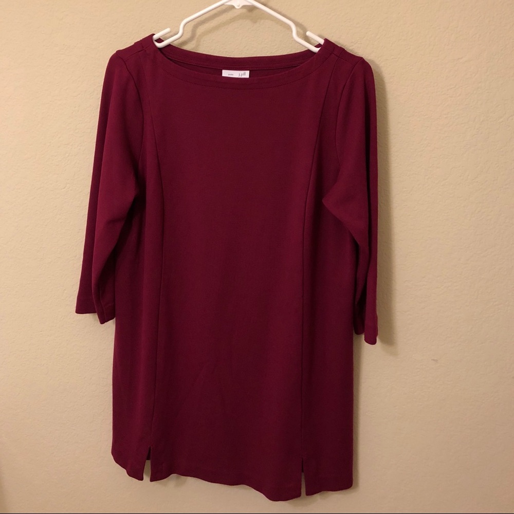 J Jill Ponte Knit Tunic Top